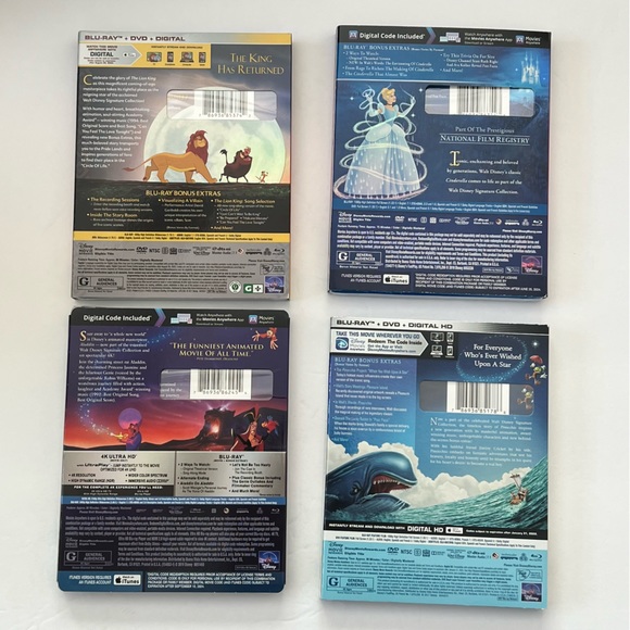 Disney The Signature Collection Bundle of 4 Blu-Ray+DVD+Digital Code NEW - Picture 2 of 10